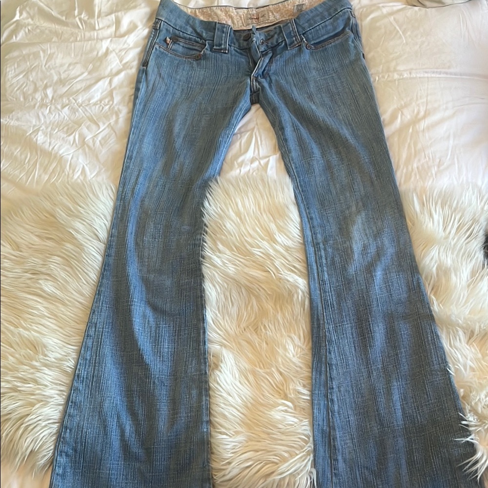 Frankie B.  Blue Flare Wide/bell bottom Leg Jeans
